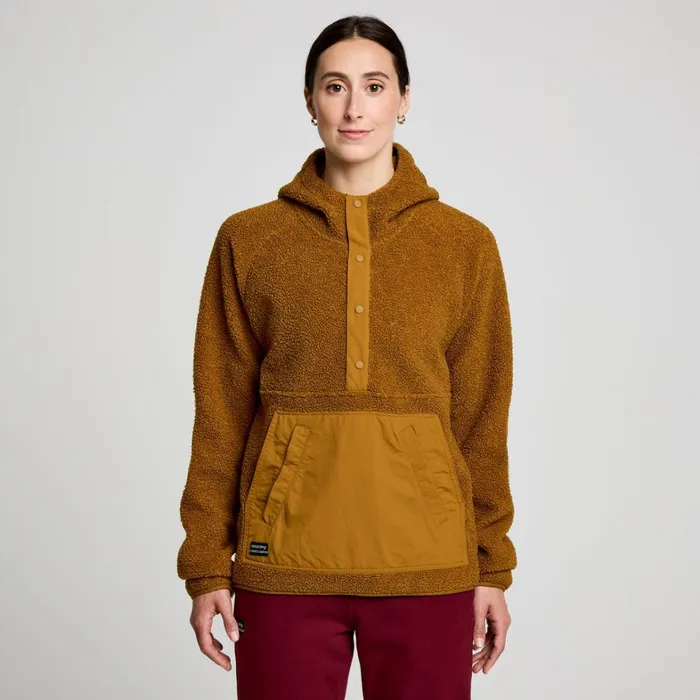 Saucony Jackets MenWomen Recovery Sherpa Pullover Bronze
