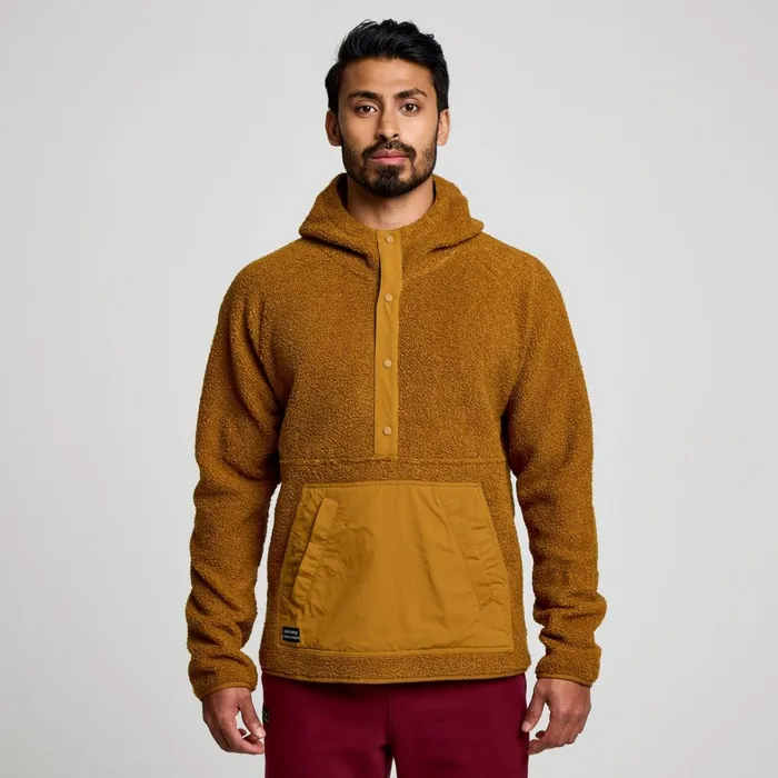 Saucony Jackets MenWomen Recovery Sherpa Pullover Bronze