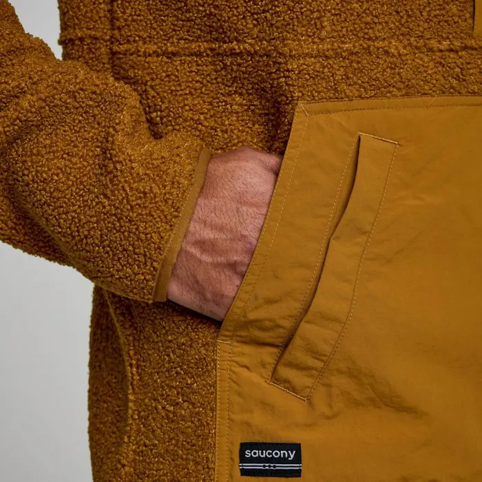 Saucony Jackets MenWomen Recovery Sherpa Pullover Bronze