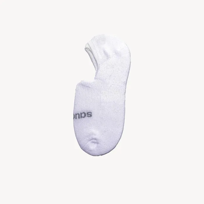 Saucony Socks WomenMen Cushioned Invisible Liner 8Pack Whitegrey