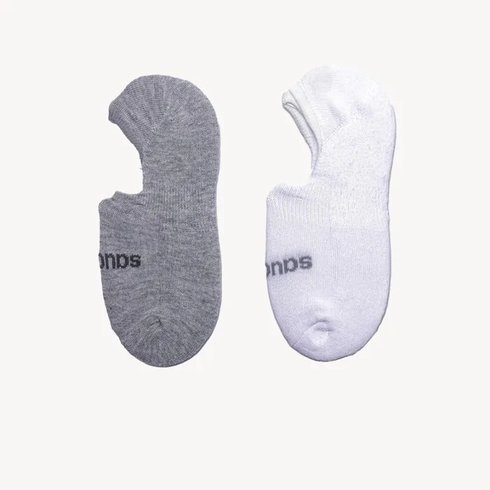 Saucony Socks WomenMen Cushioned Invisible Liner 8Pack Whitegrey