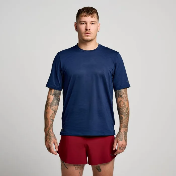 Saucony Tops Men Kinvara Short Sleeve Navy