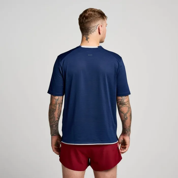 Saucony Tops Men Kinvara Short Sleeve Navy