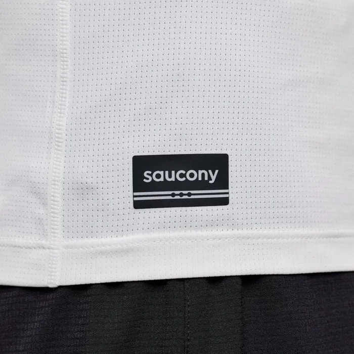 Saucony Tops Men Stopwatch Singlet White