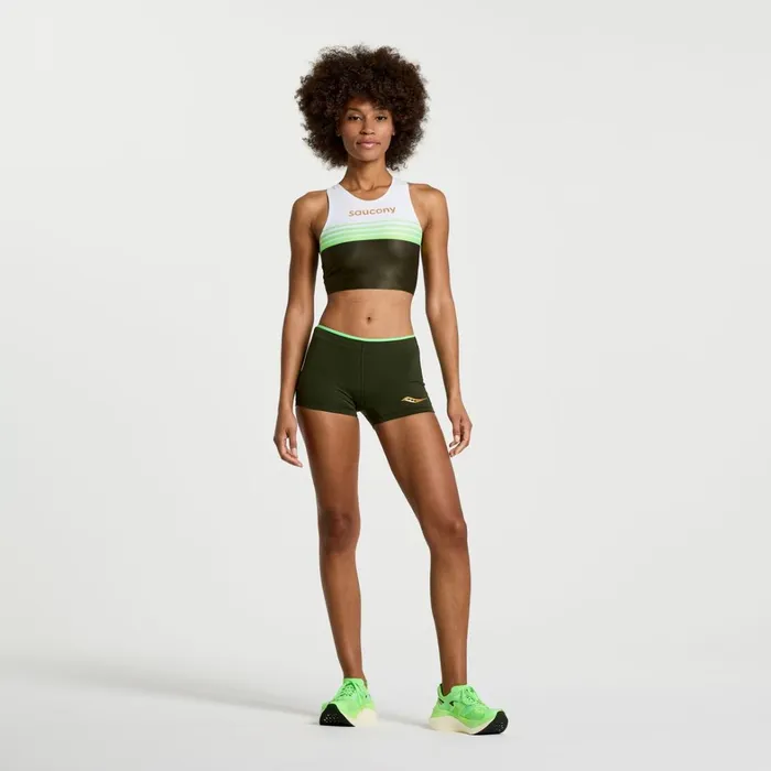 Saucony Tops Women Elite Crop Top Umbra