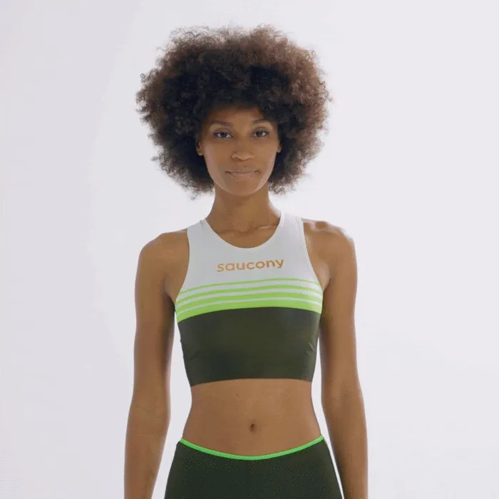 Saucony Tops Women Elite Crop Top Umbra