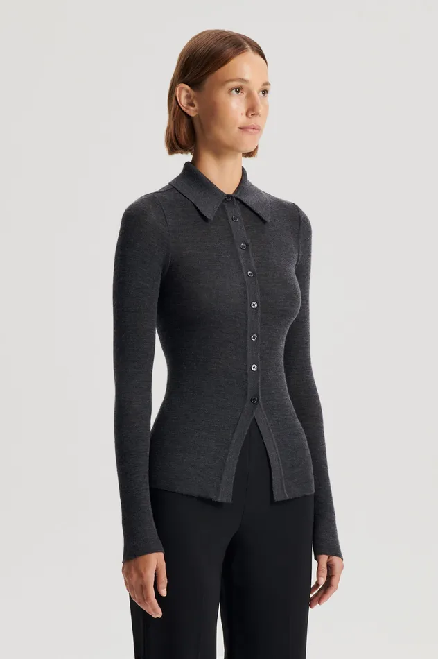 Scanlan Theodore Babywool Women BABYWOOL CARDIGAN CHARCOAL ALL Scanlan Theodore Babywool Women BABYWOOL CARDIGAN CHARCOAL ALL