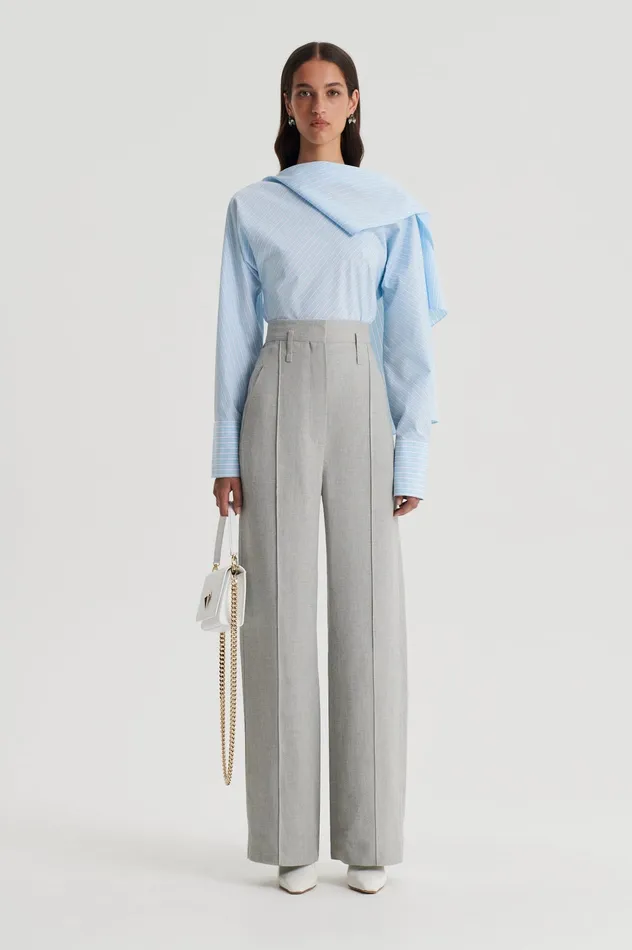 Scanlan Theodore DRAPED TAILORED TROUSER PALEGREY Women Trousers