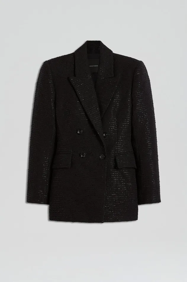 Scanlan Theodore Jackets Women TAILORED SEQUIN JACKET BLACK