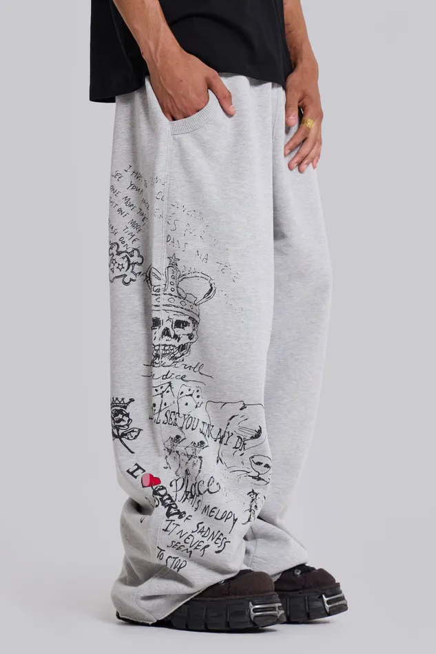 Scribble Monster Joggers Men Loungewear Jaded London
