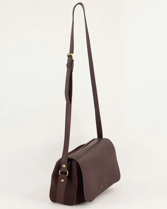 Sessn Womens Bags Tano leather Dark choco Near Me
