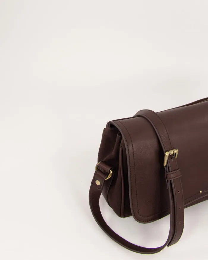 Sessn Womens Bags Tano leather Dark choco Near Me