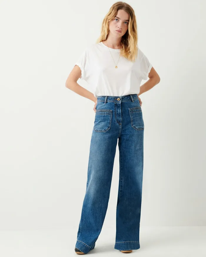 Sessn Womens Denim Johnny o Vintage Blue Popular