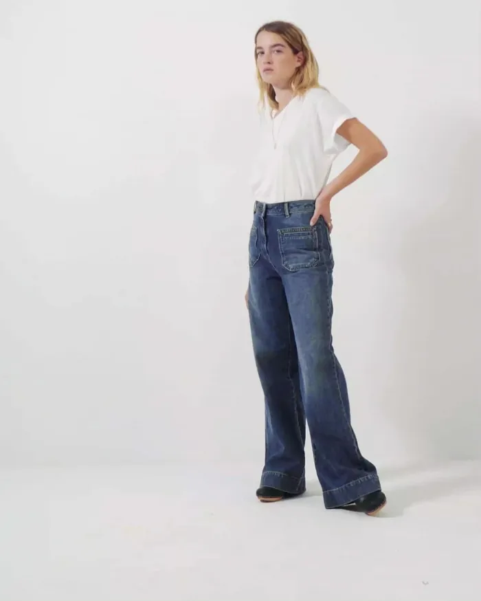 Sessn Womens Denim Johnny o Vintage Blue Popular