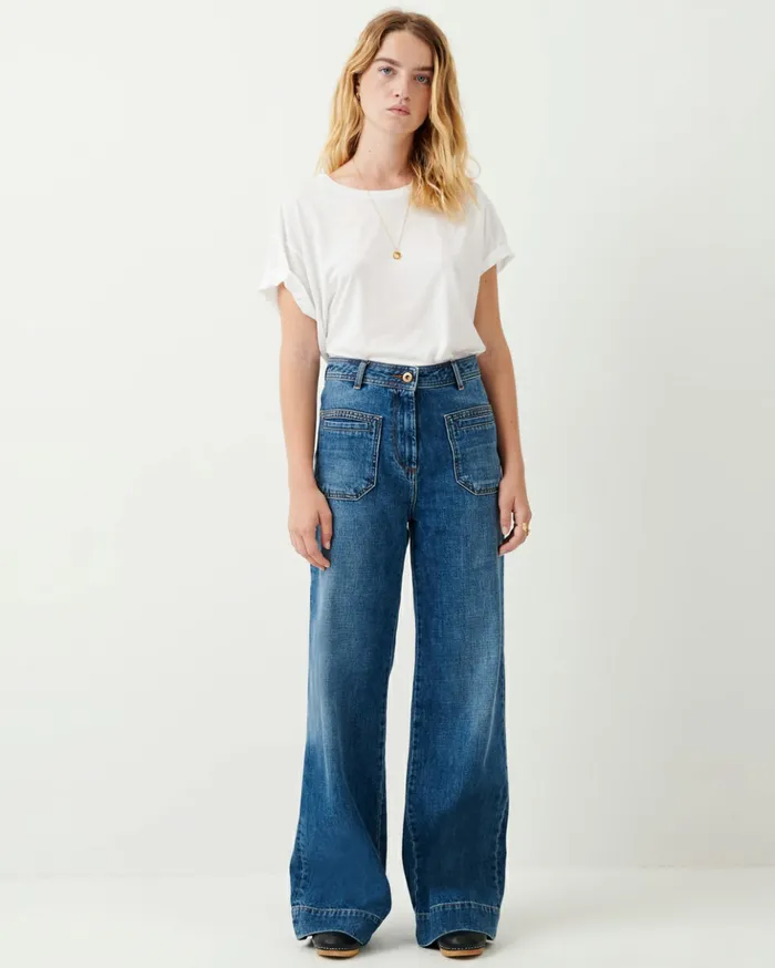 Sessn Womens Denim Johnny o Vintage Blue Popular