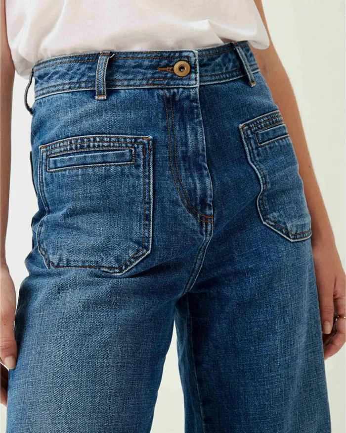 Sessn Womens Denim Johnny o Vintage Blue Popular