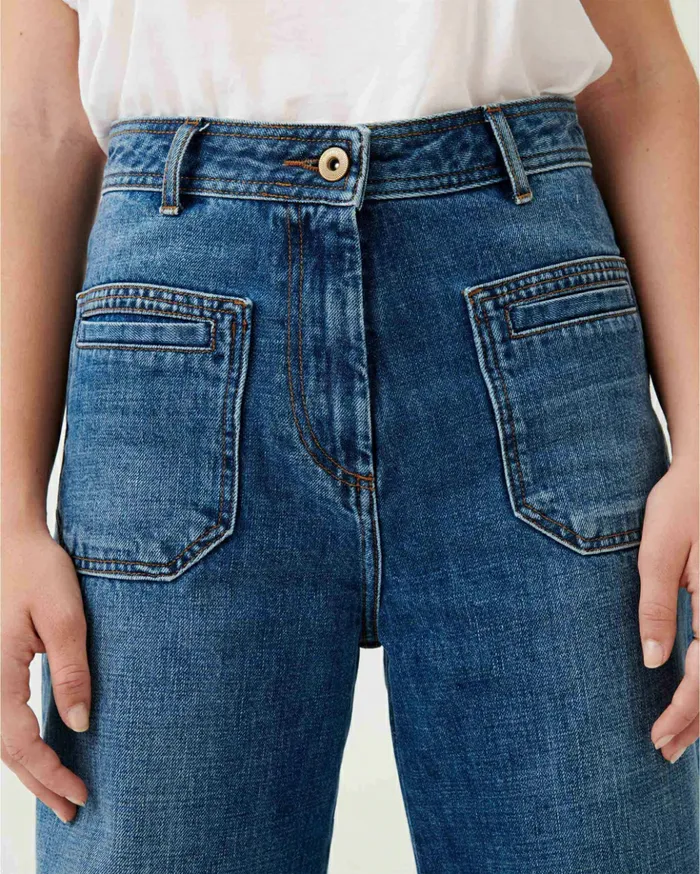 Sessn Womens Denim Johnny o Vintage Blue Popular
