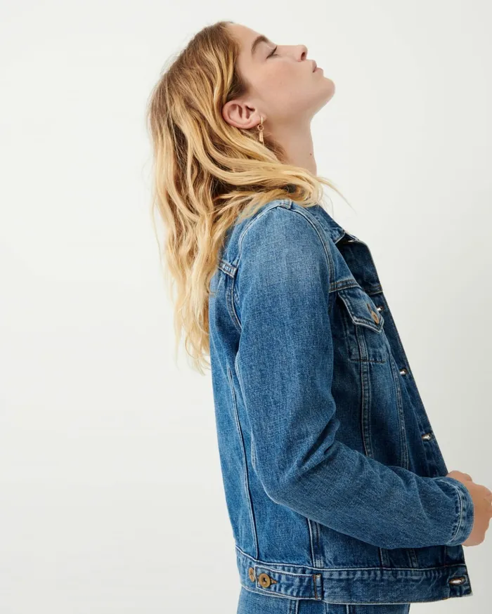 Sessn Womens Denim Montgomery Vintage Blue Casaul