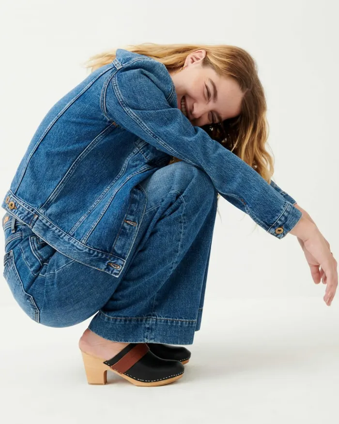 Sessn Womens Denim Montgomery Vintage Blue Casaul