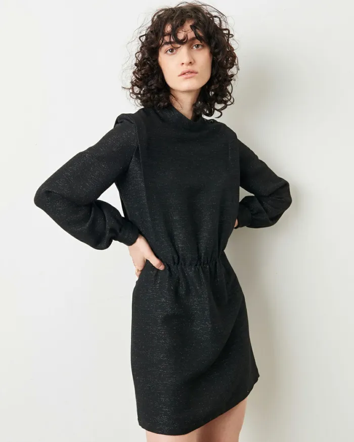 Sessn Womens Dresses Whiteshine Black Lurex