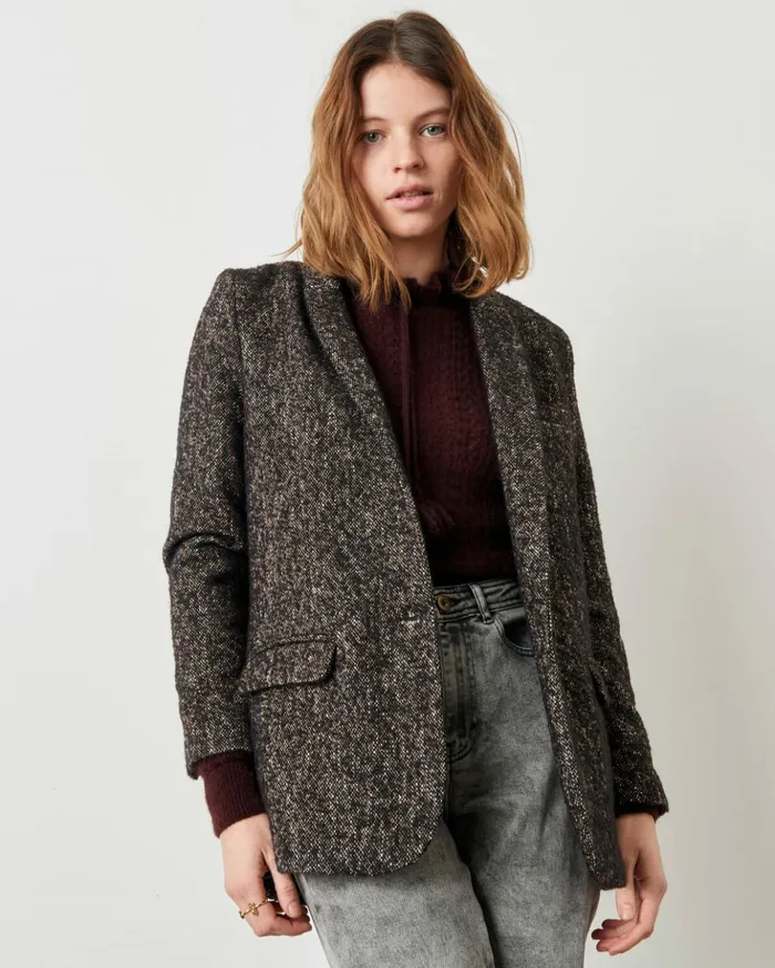 Sessn Womens Jackets Dawyck Coffee Blue