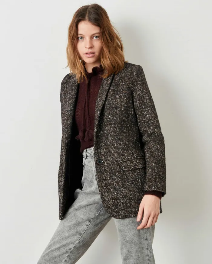 Sessn Womens Jackets Dawyck Coffee Blue