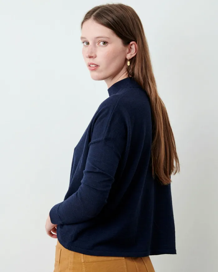 Sessn Womens Jumpers Massa NavyAmber