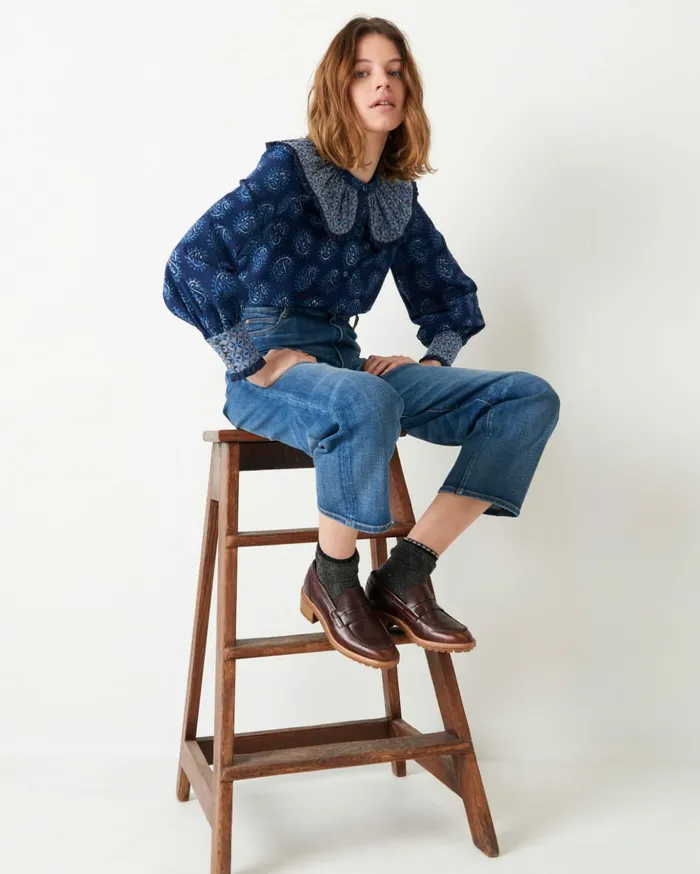 Sessn Womens Shirts And Blouses Nancy bird Indy Blue On Sale