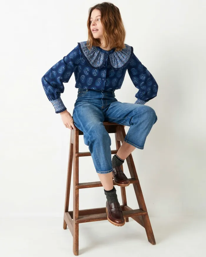 Sessn Womens Shirts And Blouses Nancy bird Indy Blue On Sale