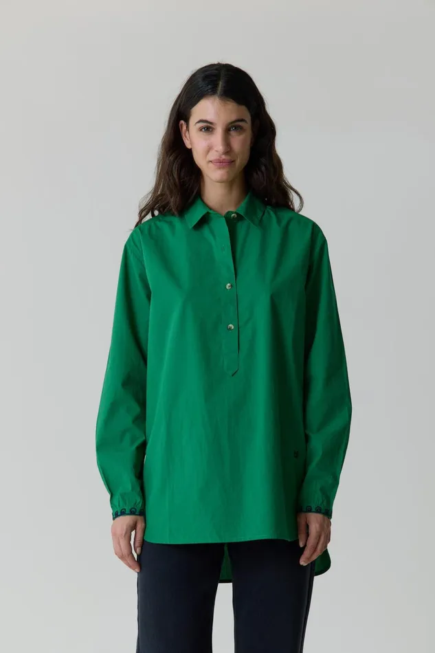 Shirts and Blouses Women Leon and Harper Chipo Plain Shirt Green