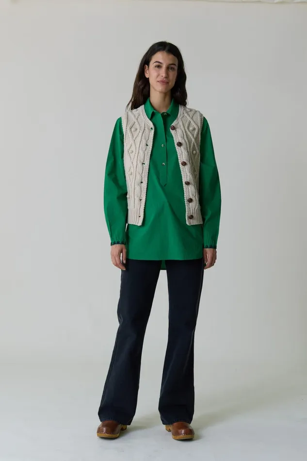 Shirts and Blouses Women Leon and Harper Chipo Plain Shirt Green