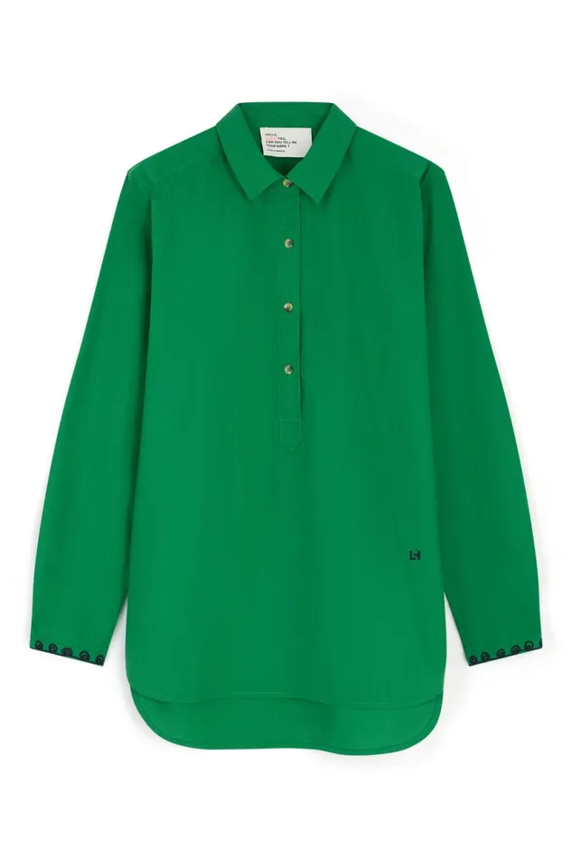 Shirts and Blouses Women Leon and Harper Chipo Plain Shirt Green