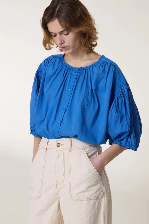 Shirts and Blouses Women Leon and Harper Corso Plain Blouse Ocean