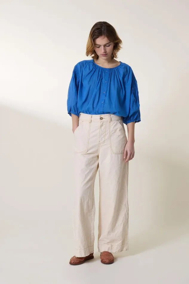 Shirts and Blouses Women Leon and Harper Corso Plain Blouse Ocean
