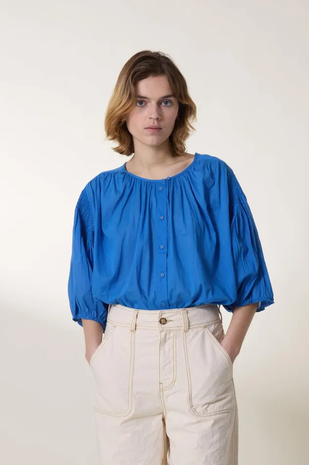 Shirts and Blouses Women Leon and Harper Corso Plain Blouse Ocean