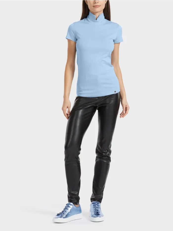 Shirts and Tops Damen Marc Cain Hochgeschlossenes TShirt Dark Summer Sky