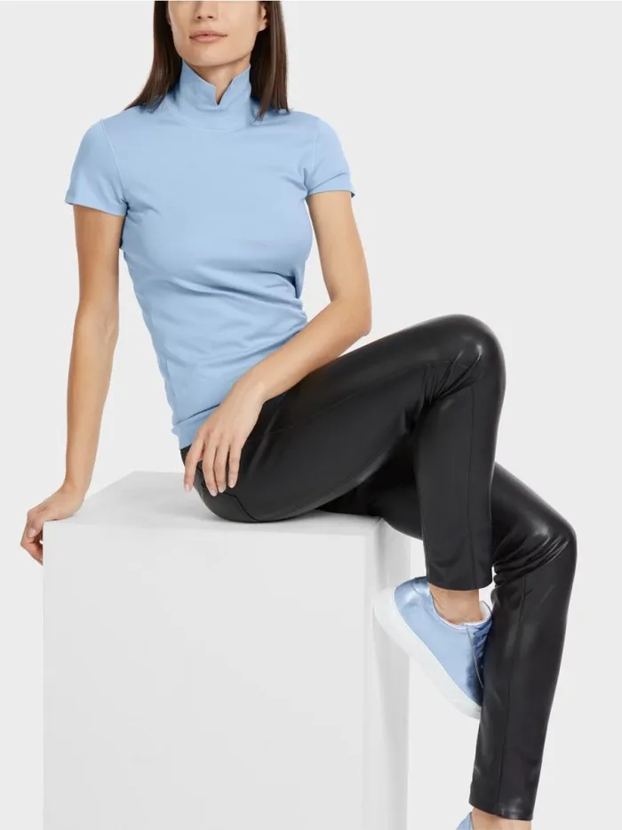 Shirts and Tops Damen Marc Cain Hochgeschlossenes TShirt Dark Summer Sky
