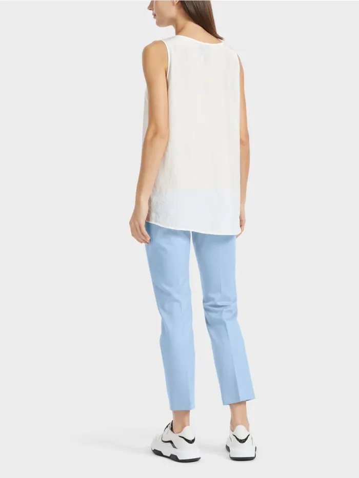 Shirts and Tops Damen Marc Cain Leichtes rmelloses Top Offwhite