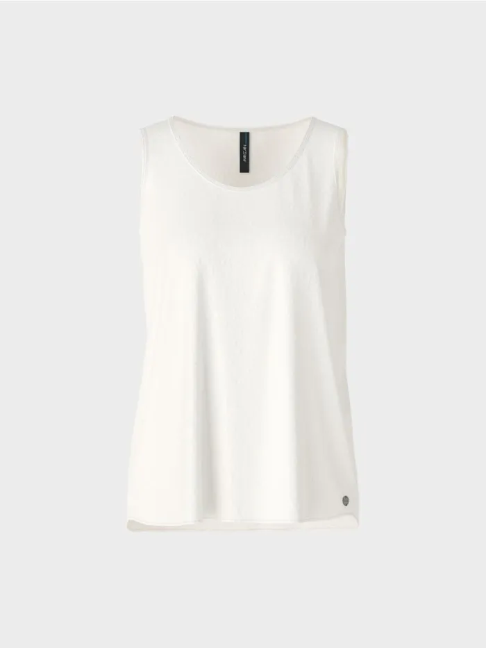 Shirts and Tops Damen Marc Cain Leichtes rmelloses Top Offwhite