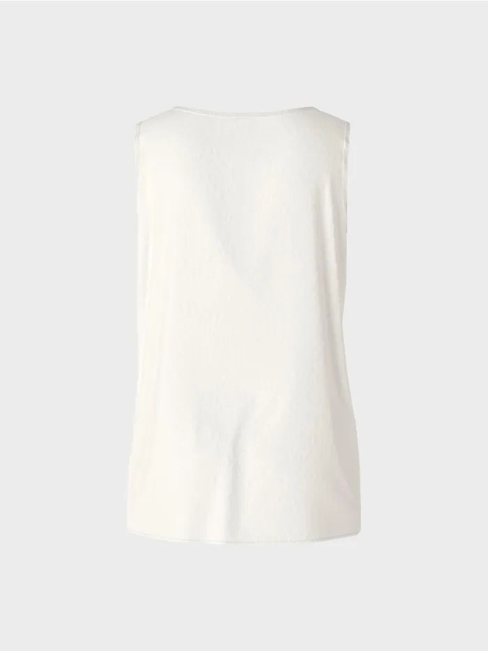 Shirts and Tops Damen Marc Cain Leichtes rmelloses Top Offwhite