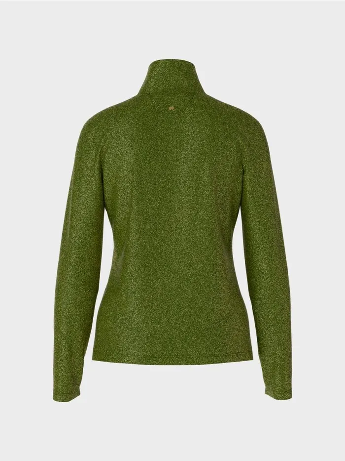 Shirts and Tops Damen Marc Cain Longsleeve Mit Lurex Orient Green