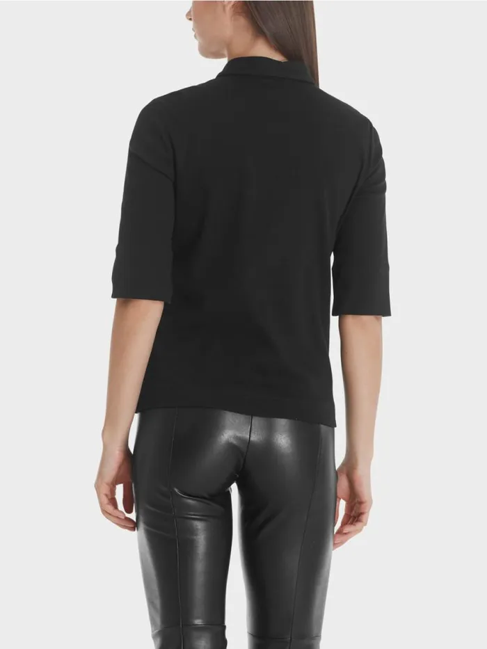 Shirts and Tops Damen Marc Cain Poloshirt Aus Baumwolle Black