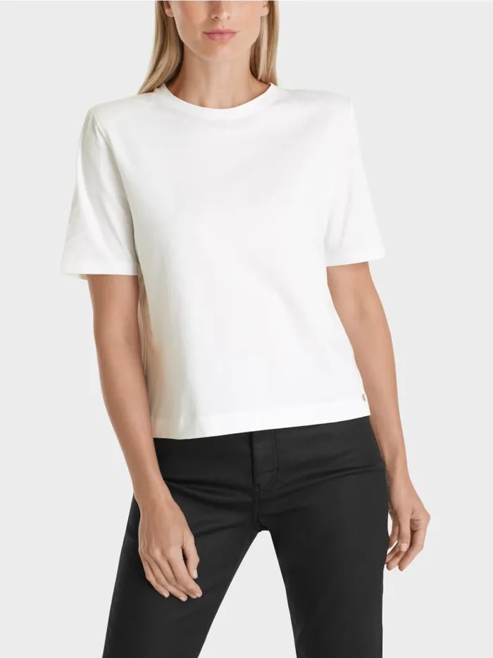 Shirts and Tops Damen Marc Cain TShirt Im Boxy Schnitt White