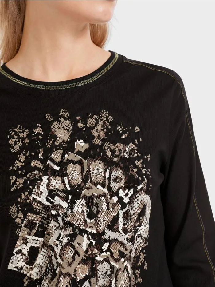 Shirts and Tops Damen Marc Cain TShirt Mit Print Black