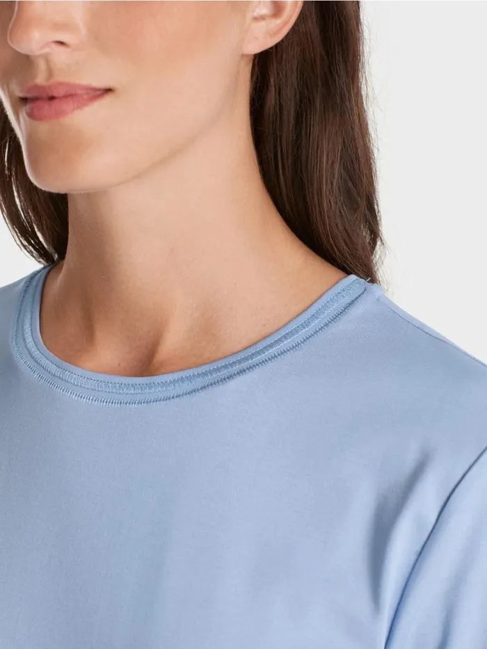 Shirts and Tops Damen Marc Cain TShirt Mit Weitem CrewNeck Dark Summer Sky