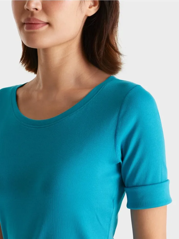 Shirts and Tops Damen Marc Cain Uni TShirt Mit 34rmel Deep Sea