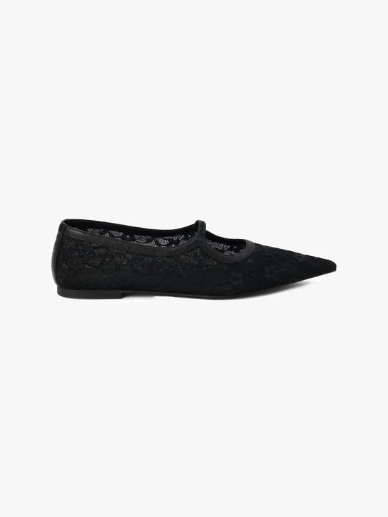 Shoes Lisa Says Gah Women Fleur Lace Flat Black Shoes Lisa Says Gah Women Fleur Lace Flat Black
