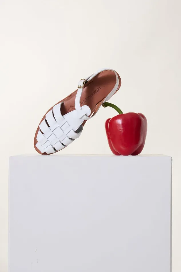 Shoes Women Leon and Harper Sandales Cancun P24 White