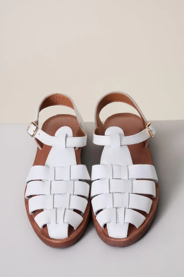Shoes Women Leon and Harper Sandales Cancun P24 White