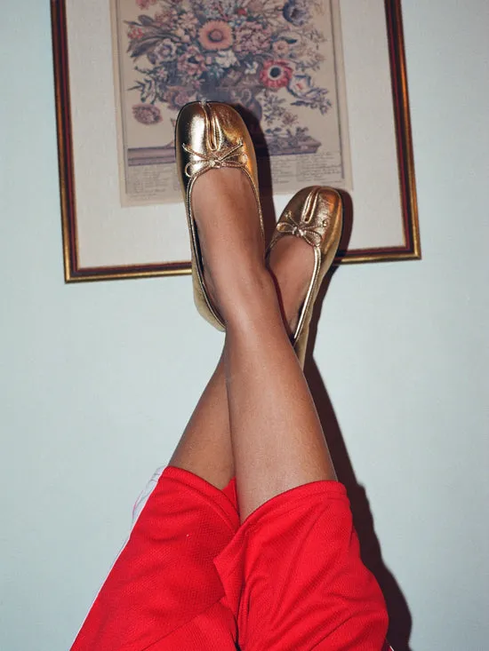 Shoes Women Lisa Says Gah Mason Ballet Flat Gold